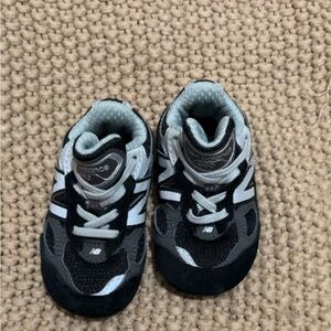 New Balance Kids' Black and White Sneakers